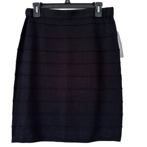 NY Collection Women’s Knit Pencil Skirt Black Size M NWT
